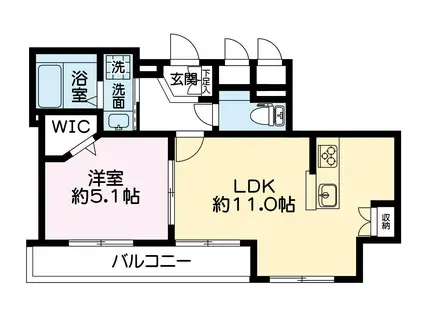 LE CHIEN大宮東町(1LDK/2階)の間取り写真