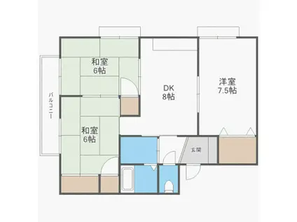 オリーブガーデン(3DK/2階)の間取り写真