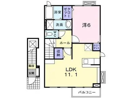 エミネンス(1LDK/2階)の間取り写真