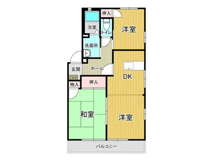 ピュア東中央(3LDK/2階)の間取り写真