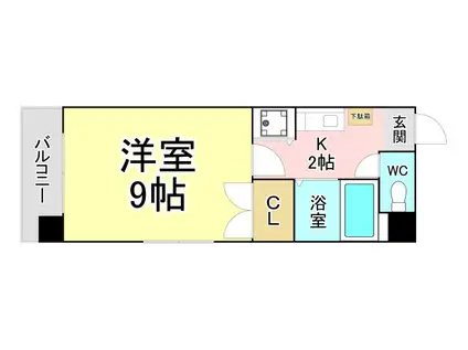 ダイナコートピア黒崎(1K/4階)の間取り写真