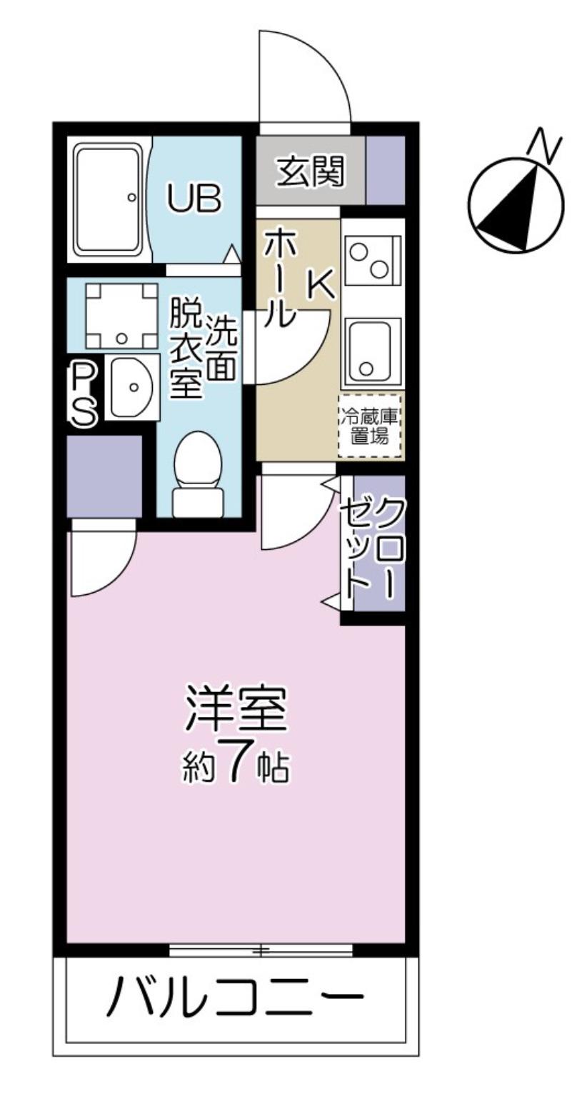 エスパーダ桜台(1K/1階)の間取り写真