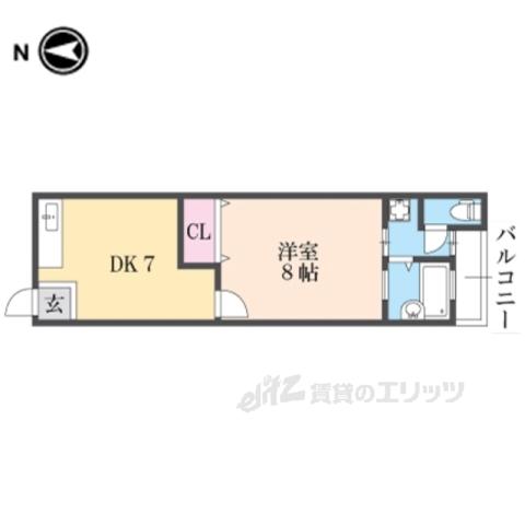 樋之上町マンション(1LDK/3階)の間取り写真