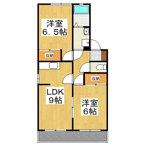 アーバンハイツ中井C(2LDK/1階)の間取り写真