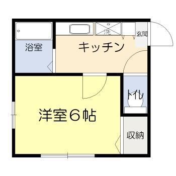 スコーレアジサイ(1K/1階)の間取り写真