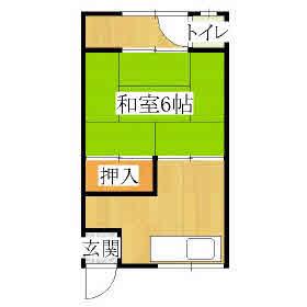 池本文化(1K/2階)の間取り写真