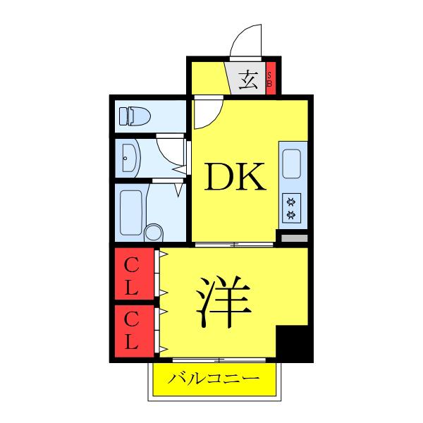 パール上池袋(1DK/4階)の間取り写真