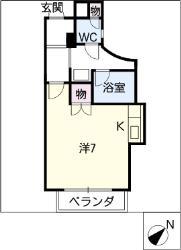 ドーム高峯(ワンルーム/3階)の間取り写真