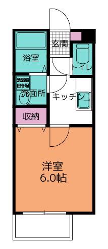 RENGE(1K/2階)の間取り写真