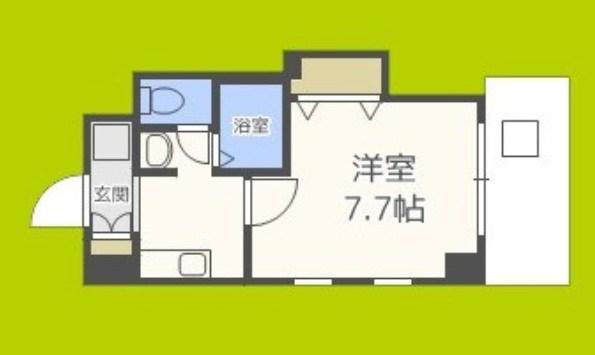 Mプラザ住吉公園壱番館(1K/2階)の間取り写真