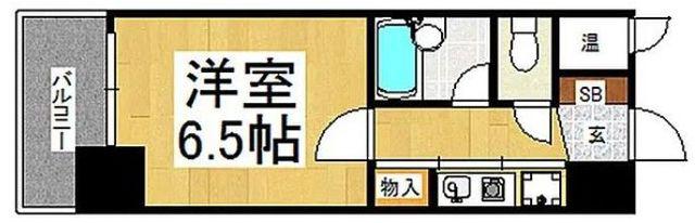 じゅうグランドモア南天神(1K/4階)の間取り写真