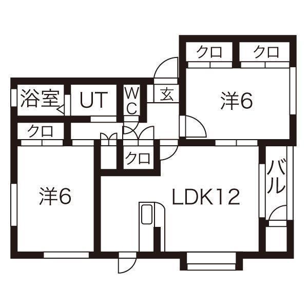エスぺランスB(2LDK/1階)の間取り写真