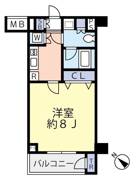グランヴァン駒沢大学(1K/2階)の間取り写真