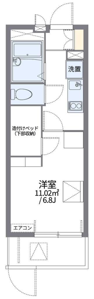 レオパレスシャレーこうだ(1K/1階)の間取り写真