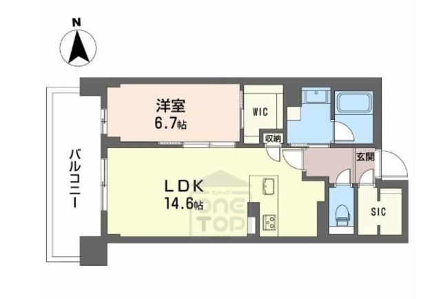 グラン セレニオ 江坂(1LDK/2階)の間取り写真