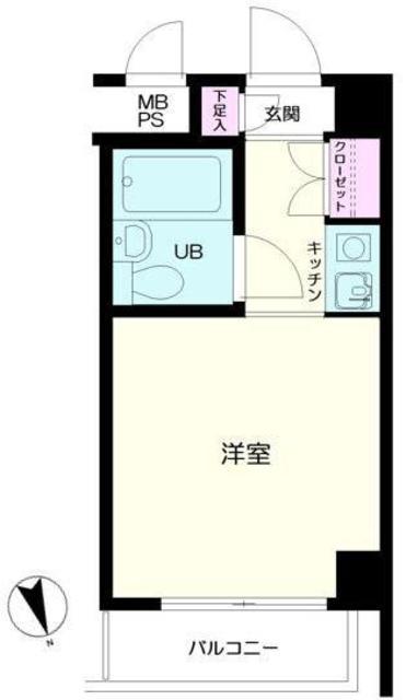 日神パレス八王子(1K/3階)の間取り写真