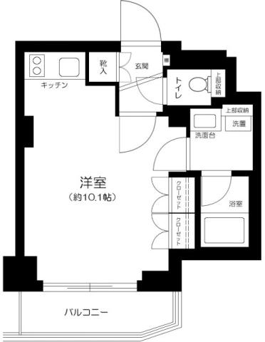 TAS田園調布レジデンス(ワンルーム/4階)の間取り写真