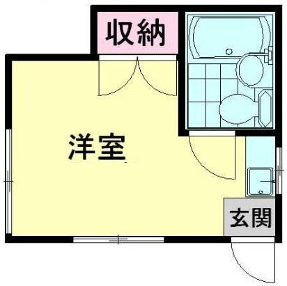 コーポ洗足(ワンルーム/1階)の間取り写真