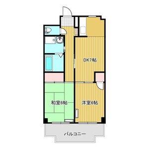 ロイヤルマンションHAMADA(2DK/4階)の間取り写真