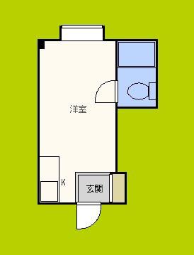 京橋ハイツ30(ワンルーム/5階)の間取り写真