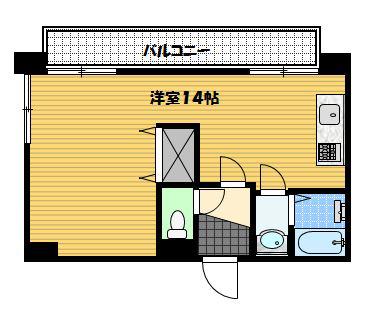 リファレンス浜町(ワンルーム/9階)の間取り写真