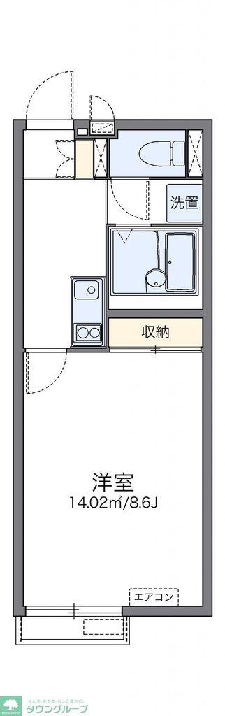 レオネクスト楓(1K/2階)の間取り写真