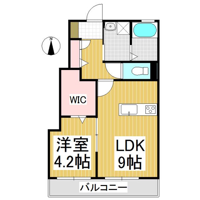 Wベリー(1LDK/1階)の間取り写真
