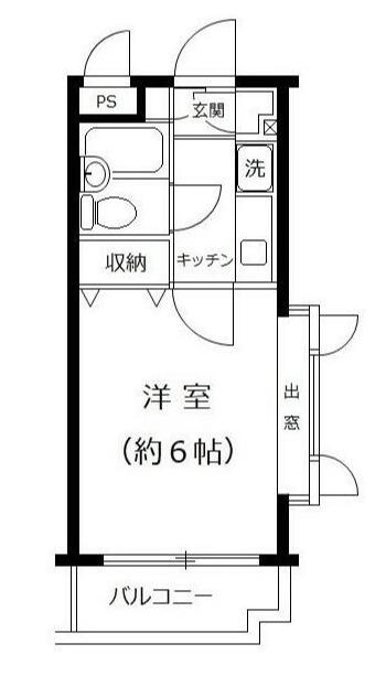 シルフィード昭島2(1K/1階)の間取り写真