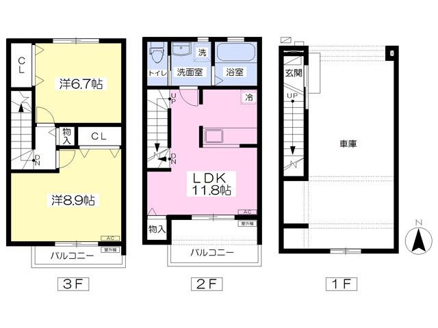 L-COURT3(2LDK/1階)の間取り写真
