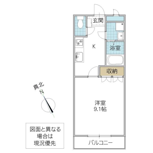 LE GRAND BLEU(1K/1階)の間取り写真