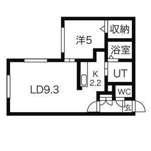 モントクレア(1LDK/2階)の間取り写真