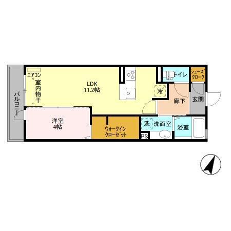 グランステージ 住居(1LDK/2階)の間取り写真