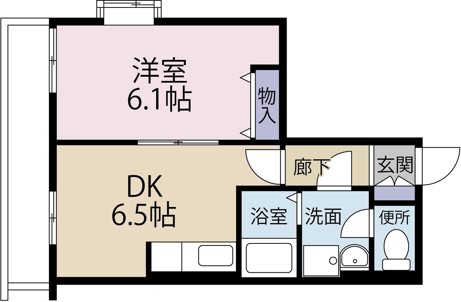 メゾン西原(1DK/3階)の間取り写真