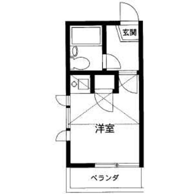 マディスンハイツ(ワンルーム/2階)の間取り写真