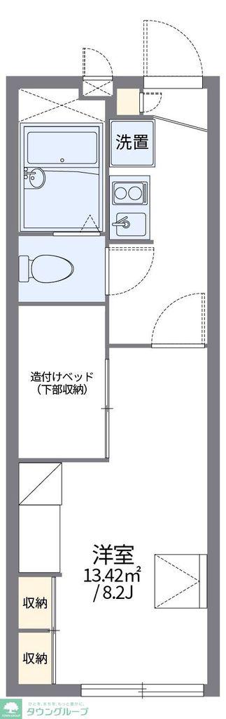 レオパレスBONHEUR壱番館(1K/2階)の間取り写真
