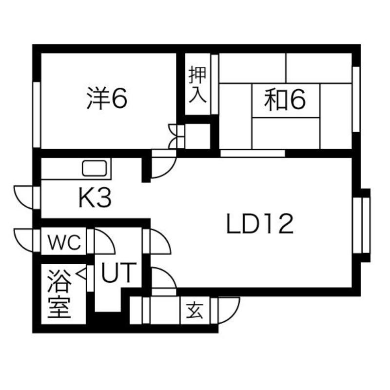 ドエルEM95(2LDK/3階)の間取り写真