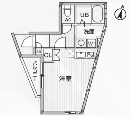 ラベルジェ下北沢(ワンルーム/2階)の間取り写真
