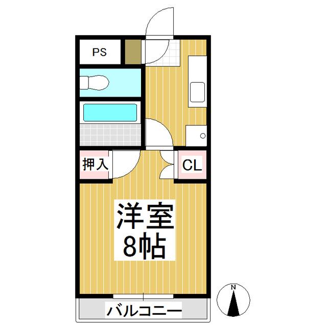 コーポセシボンS(1K/3階)の間取り写真