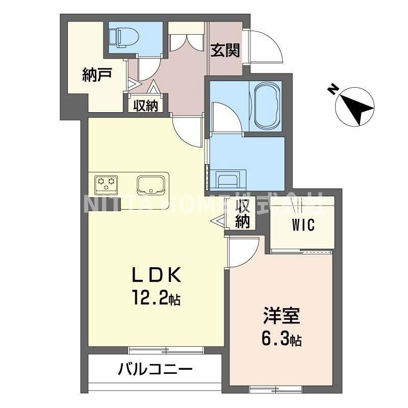 プエンテ サツキ(1LDK/1階)の間取り写真