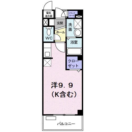 マーベラスSAGAWA(ワンルーム/1階)の間取り写真