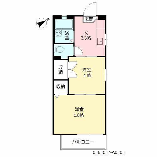 セフィラ八屋 (2K/1階)の間取り写真