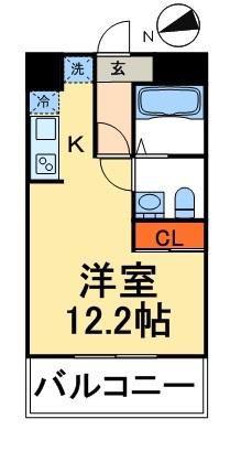 HF浅草橋レジデンス(ワンルーム/9階)の間取り写真