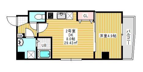 スターライト(1LDK/3階)の間取り写真