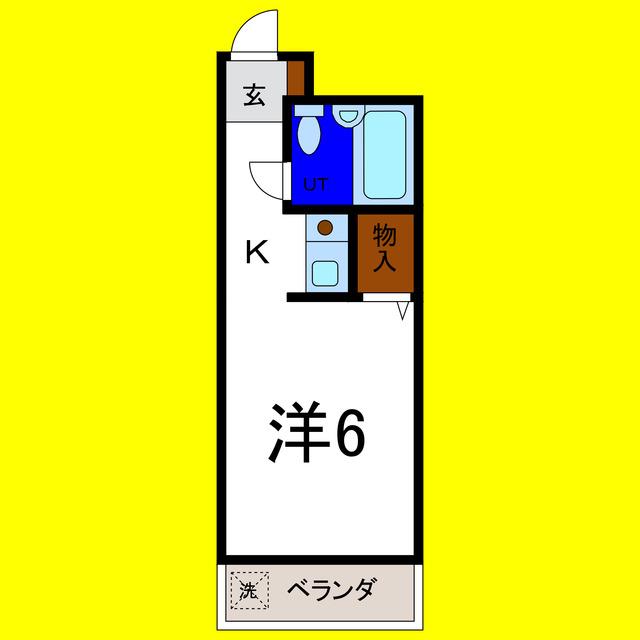 アグレア・エスポワール(1K/2階)の間取り写真