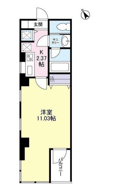 虎ノ門A&K IP ビル(1K/7階)の間取り写真