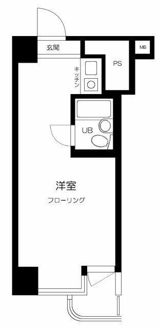 ラフイネ東銀座(ワンルーム/2階)の間取り写真
