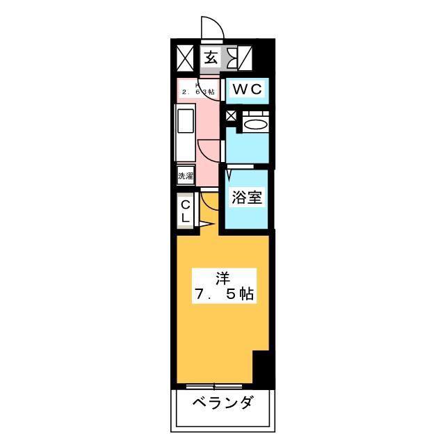 NSTAGE西所沢(1K/6階)の間取り写真