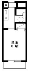 ユニーブル読売ランド(1K/1階)の間取り写真