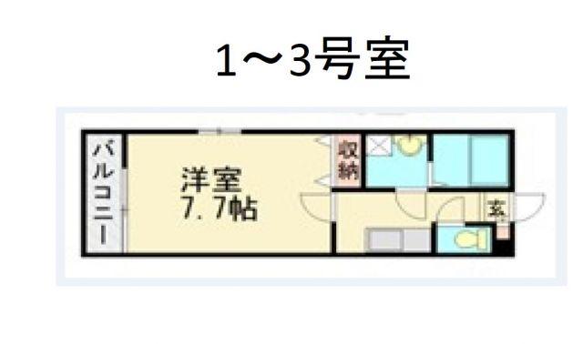 GRACE・FLEUR唐津駅前(1K/2階)の間取り写真