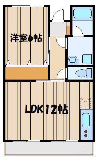 パールハイツ(1LDK/1階)の間取り写真